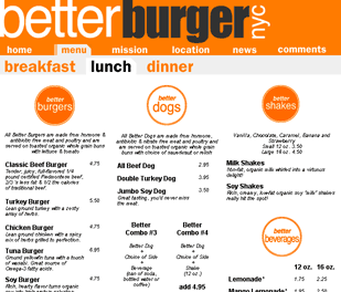 Lunch Menu
