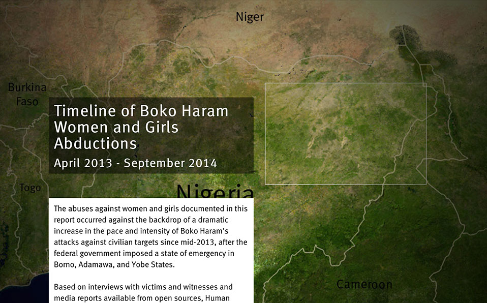 Timeline of Boko Haram Abductions, start