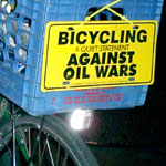 Bicycling, a Quiet Statement Against Oil Wars