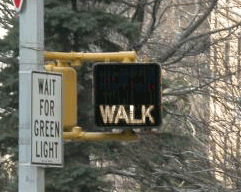 Old New York City crosswalk signal