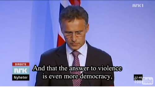And that the answer to violence is even more democracy.