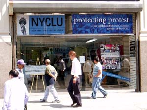 NYCLU Protecting Protest Storefront