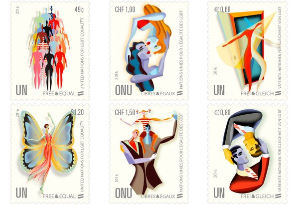 Four LGBT-themed stamps