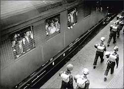 Photgraph of Jews in a train station
