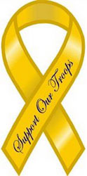 Support the Troops Yellow Ribbon Magnet