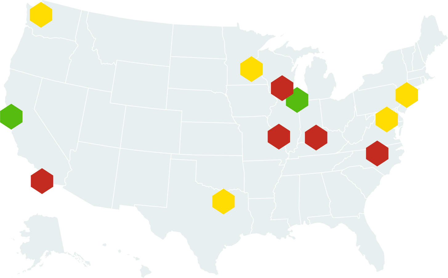 Map of overall scores