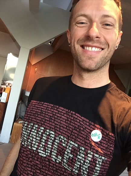 Innocence Project T-Shirt, as worn by Chris Martin