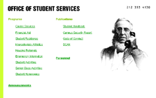 Student Services front page