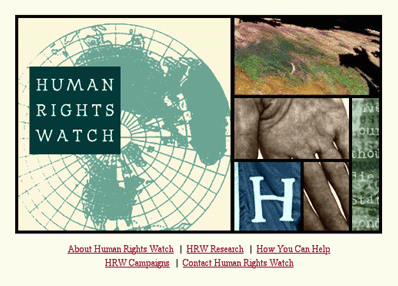 HRW home page, 1996
