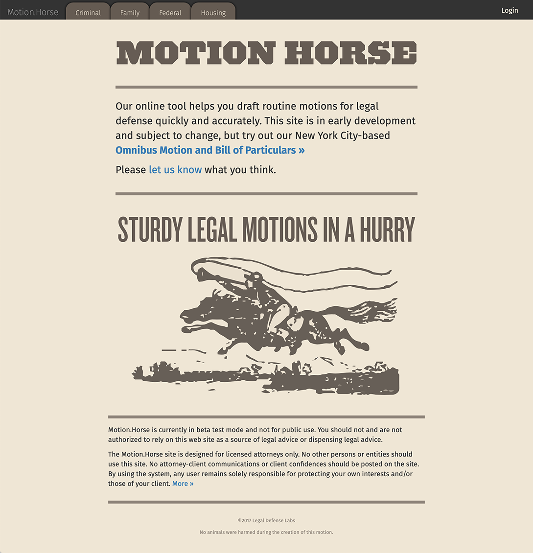 motion.horse home page