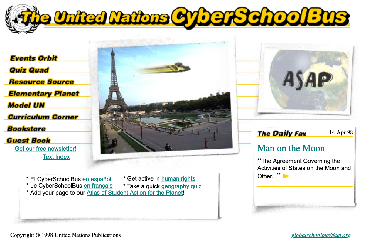 UN CyberSchoolBus Home